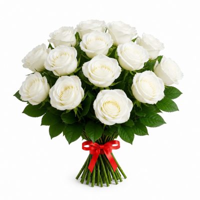 13 роз белая Голландия, 50 см, букет, доставка