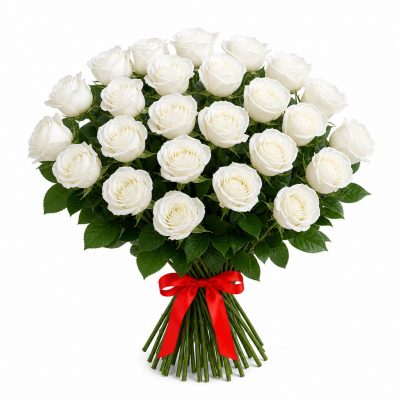 21 роз белая Голландия, букет, доставка