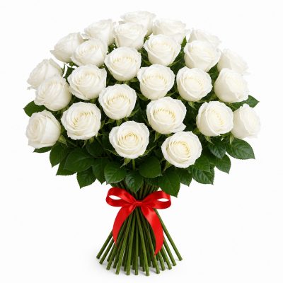 23 роз белая Голландия, букет, доставка