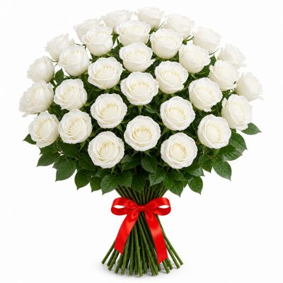 29 роз белая Голландия, букет, доставка