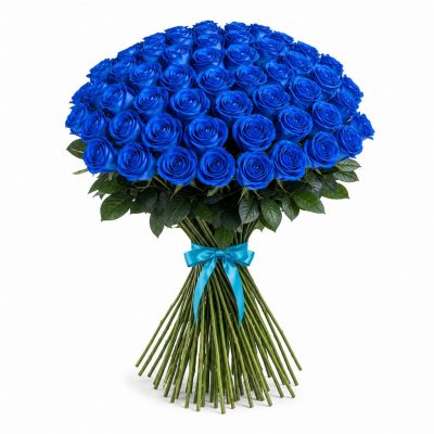 39 роз синяя Голландия, 100 см, букет, доставка