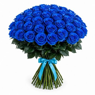 39 роз синяя Голландия, 70 см, букет, доставка
